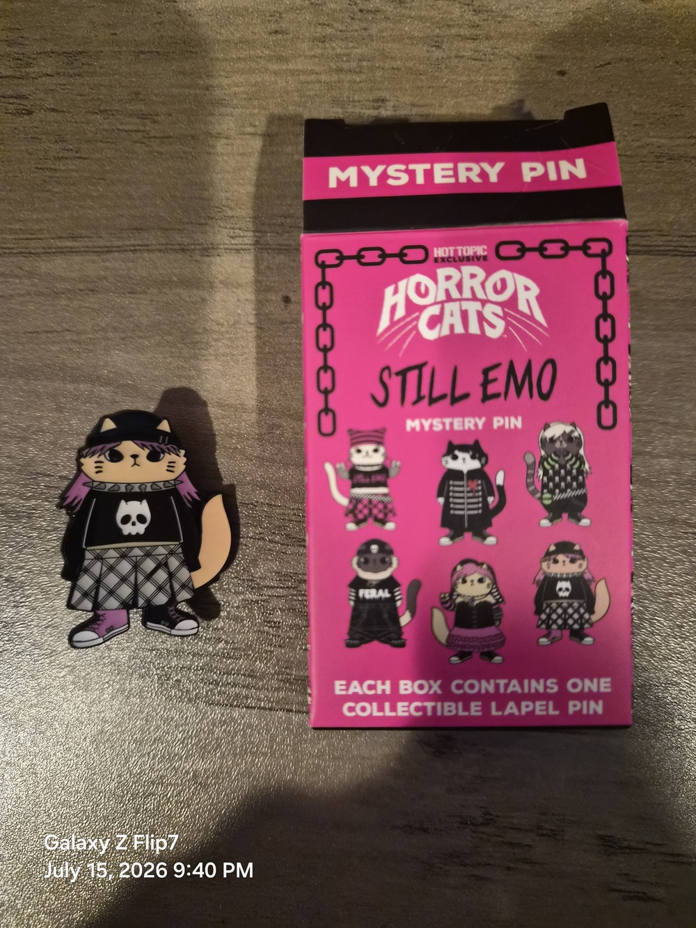 Horror Cats Still Emo PIN - Picture 2 of 2